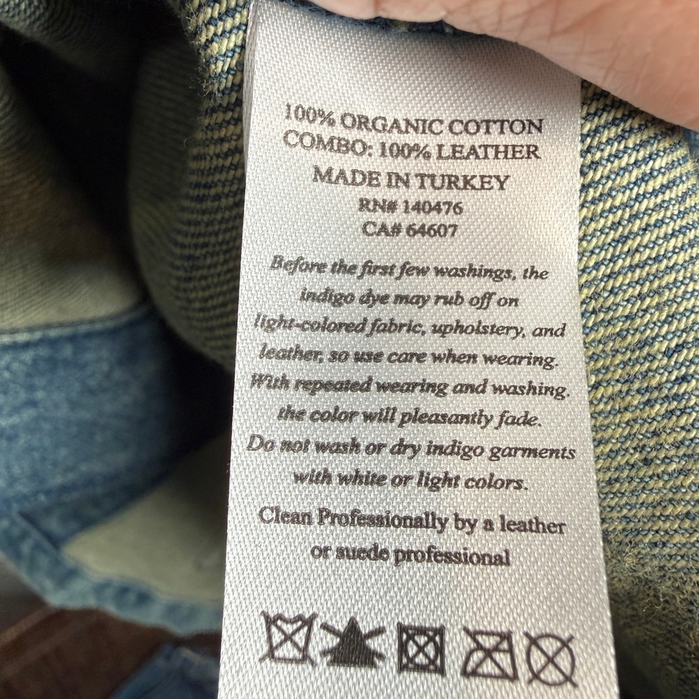 Faherty Ridge Back Denim Suede Jacket Creekside Indigo Wash WOH2510 L/XL New - Picture 7 of 10